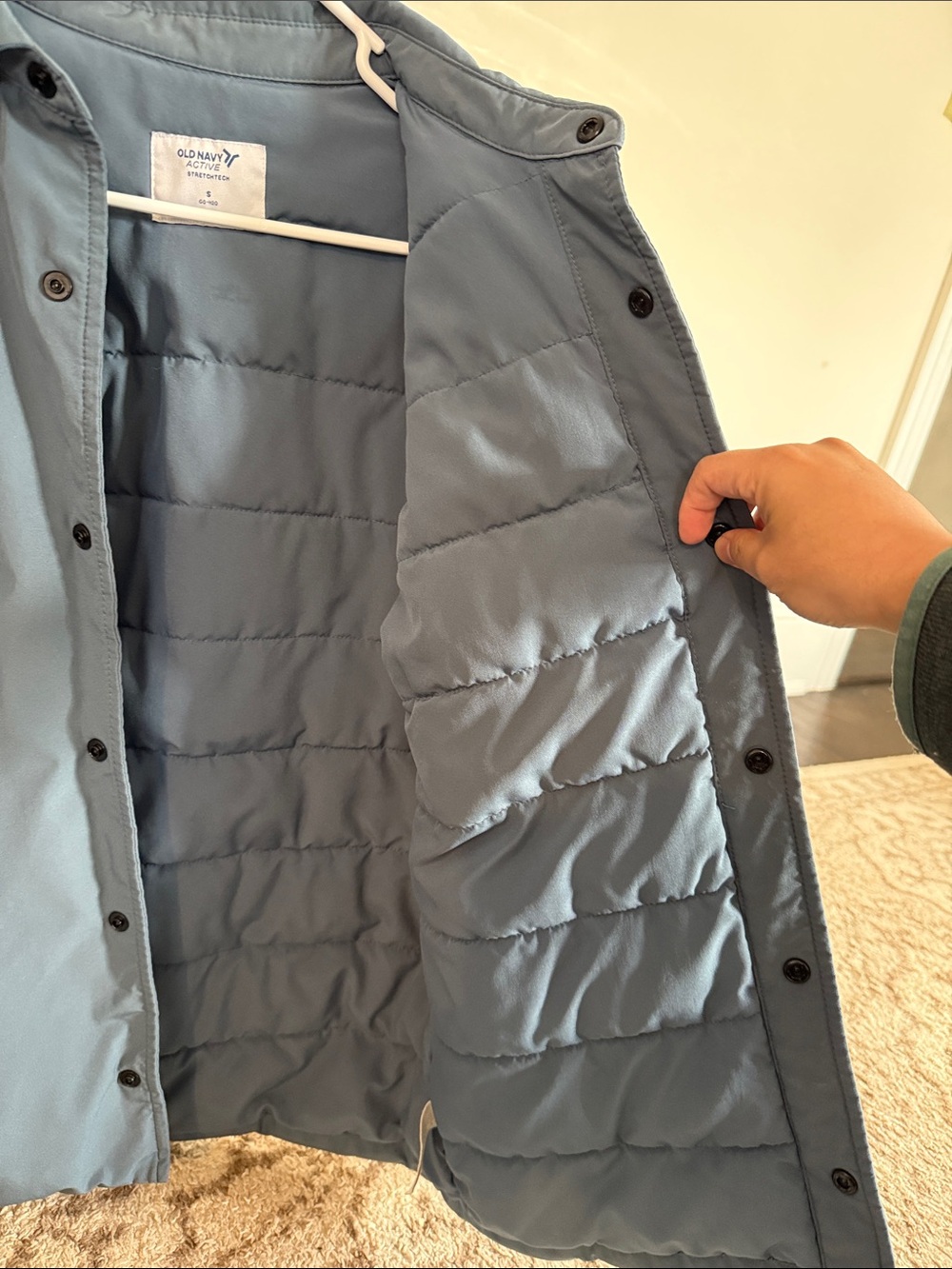 Slate Blue Button-Up Jacket - Picture 4 of 5